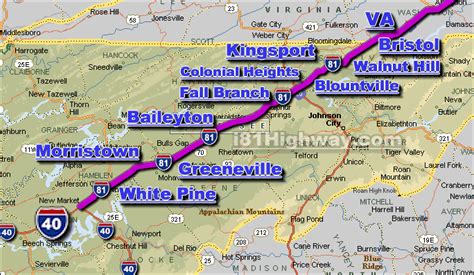 Map Of I-81 In Virginia - Western Europe Map