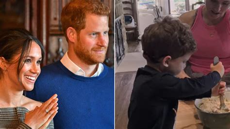 Prince Harry and Meghan Markle's son Archie bakes in mammoth family ...