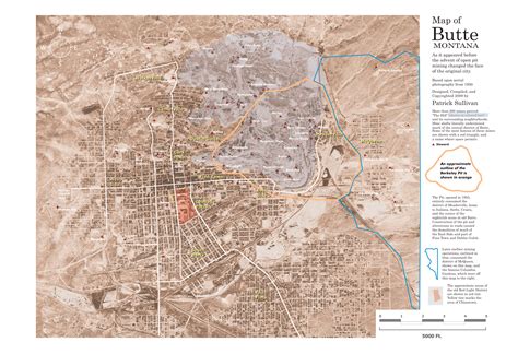 Overhead map of mines in Butte, Montana : r/MapPorn