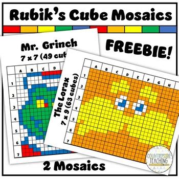 Rubik's Cube Mosaic Freebie by Countryside Teaching | TPT