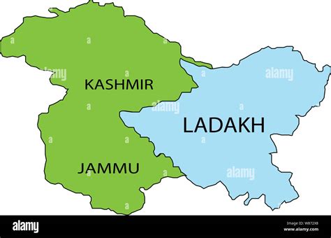 State map of jammu and kashmir hi-res stock photography and images - Alamy