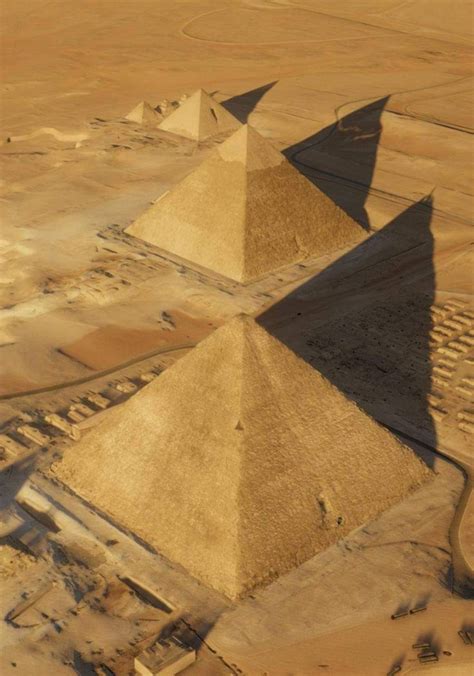 An aerial view of the pyramids at Giza Image: SWNS:SOUTH WEST NEWS ...