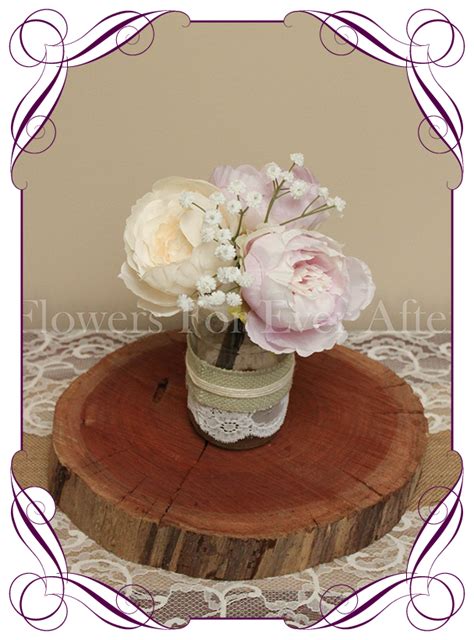 Lilac Mauve & Cream Peony Table Posy | Artificial Bridal Bouquets & Packages - Flowers For Ever ...