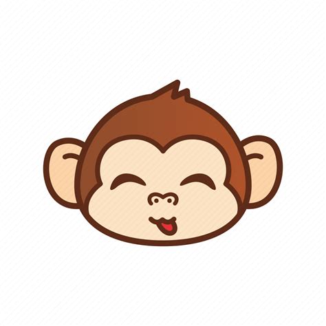 Cute, emoticon, expression, funny, monkey, tongue icon - Download on Iconfinder