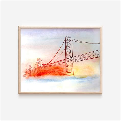 Bay Bridge Art Print | San Francisco Art | Bay Area Art – Menmin Made