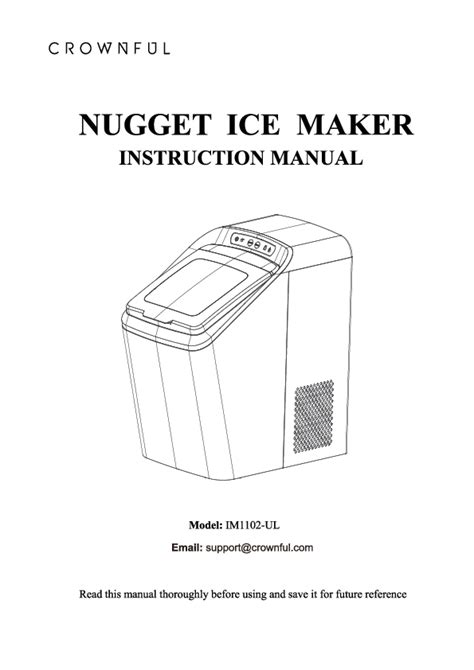 CROWNFUL Nugget Ice Maker Portable Countertop Machine - Manual ...