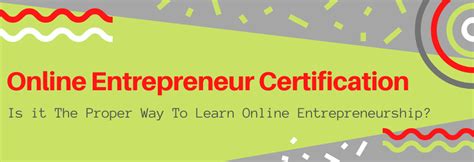 Online Entrepreneur Certification - One Level at a Time!