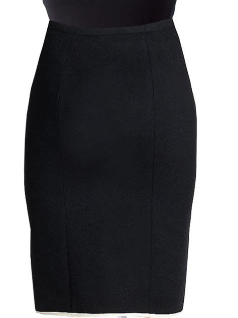 Black Wool Blend Wrap Skirt With White Trim – Elizabeth's Custom Skirts