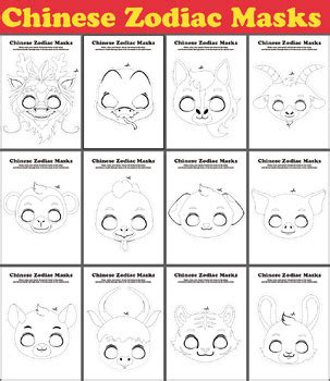 Free printable chinese animal masks, Download Free printable chinese ...