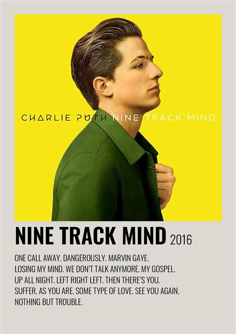 minimalist polaroid poster album nine track mind by charlie puth | Nine track mind, Charlie puth ...