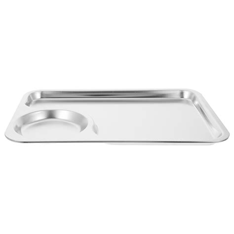 Snack Plate Food French Fries Plate Metal Dinner Plate Stainless Steel ...