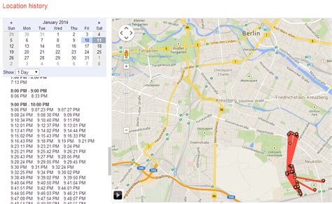 Google location history map – Libracha
