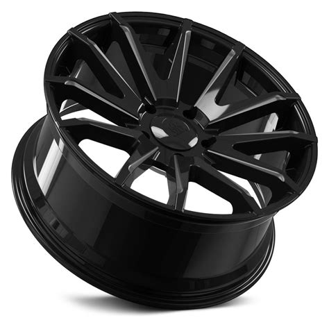 MAYHEM® CROSSFIRE Wheels - Gloss Black Milled with Dark Tinted Clear Coat Rims