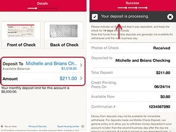 How to Mobile Deposit Checks Bank of America on iPhone