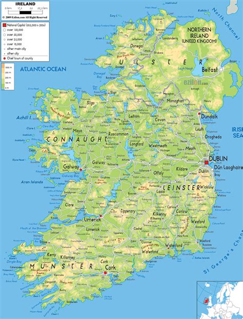 Maps of Ireland | Detailed map of Ireland in English | Tourist map of Ireland | Road map of ...