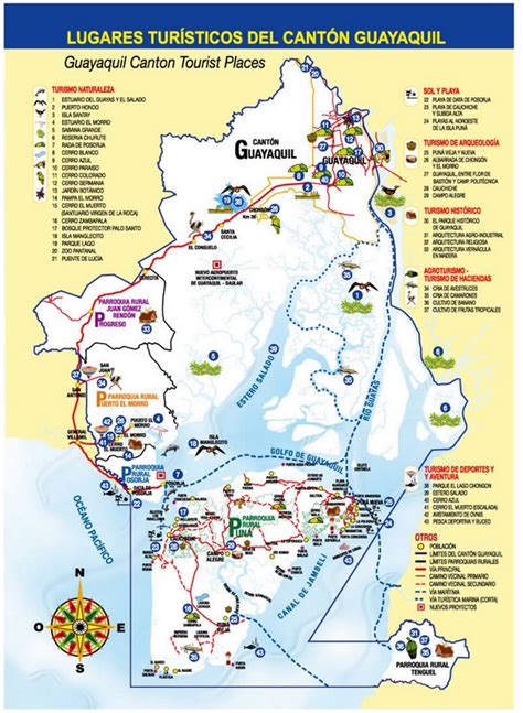 Mapa de Guayaquil - Mapa Físico, Geográfico, Político, turístico y Temático.