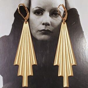 Art Deco Gold Comet Earrings 1920s Art Deco Jewelry 1920s - Etsy