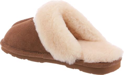 BEARPAW Suede Fiona Slippers in Brown - Lyst