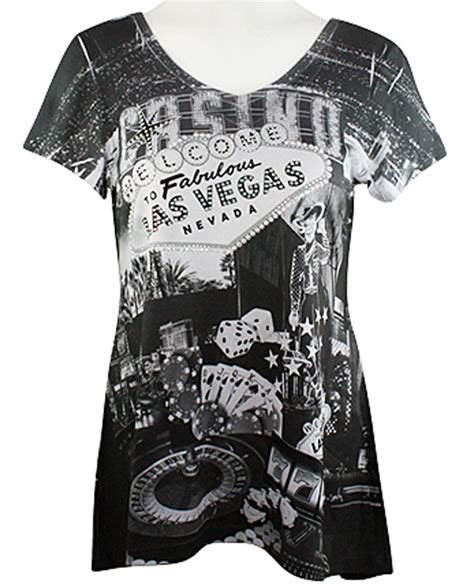 Big Bang Clothing Company - Las Vegas Collage Short Sleeve Rhinestone ...