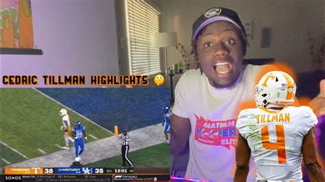 Tennessee Vols WR Cedric Tillman Ultimate Highlights | Reaction Video - YouTube