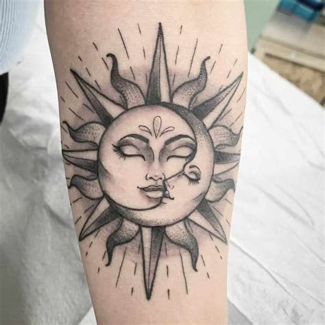 Sun and Moon Tattoos: Meaning and 47 Best Design Ideas - Saved Tattoo