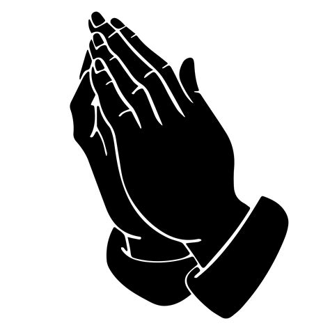 Praying Hands Svg Praying Hands Clipart Praying Hand Silhouette Praying ...