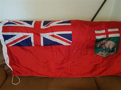 MANITOBA FLAG (MADE IN CANADA) *3' X 6'* (GOOD QUALITY)