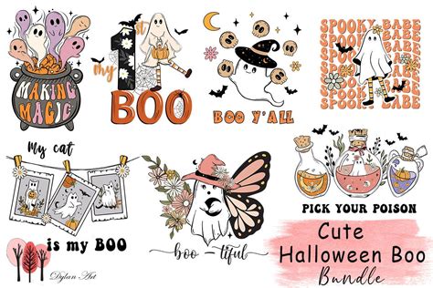 Cute Halloween Boo Bundle Graphic by DylanArt · Creative Fabrica