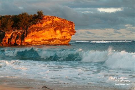 Hawaii Shipwreck Beach Cliff Kauai Beach Photography Ocean Scenery ...