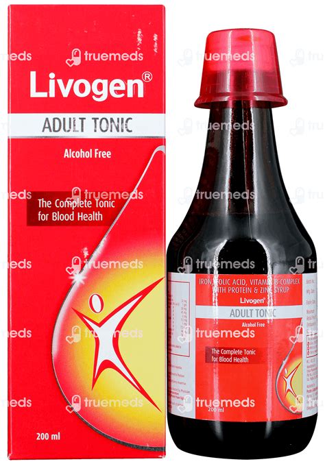 Livogen Adult Syrup 200 Ml - Uses, Side Effects, Dosage, Price | Truemeds