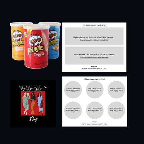 Pringles Can Wrapper Label Template instant Download - Etsy