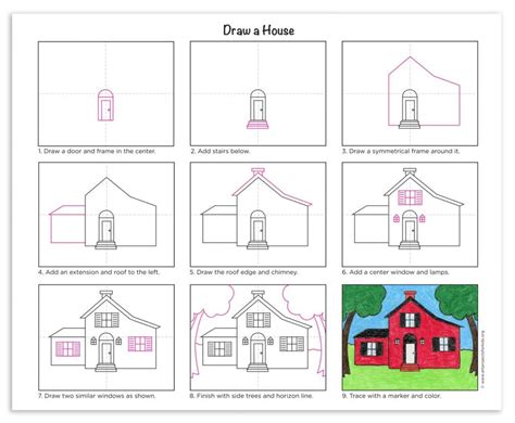 How To Make A House Drawing Drawing Line Art House Sketch, Png ...