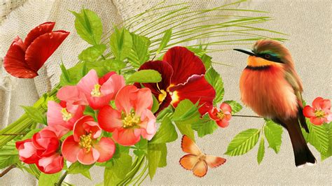 Spring Birds Flowers Wallpapers - Wallpaper Cave