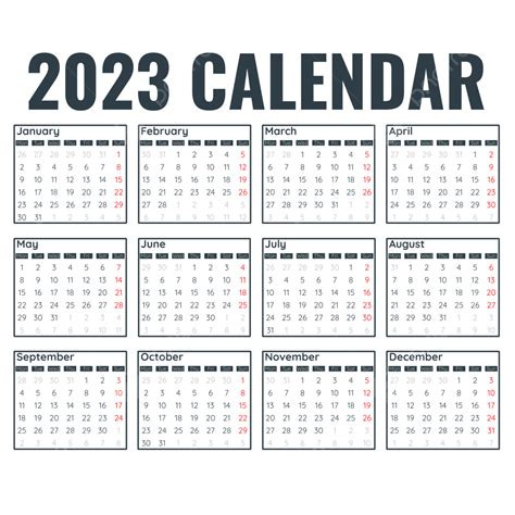 Minimalist 2023 Calendar Simple Kalender Table Design - vrogue.co