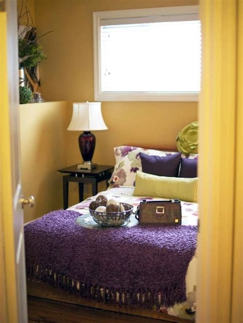 Yellow and Purple Bedroom | Yellow bedroom, Eclectic bedroom, Purple bedroom design