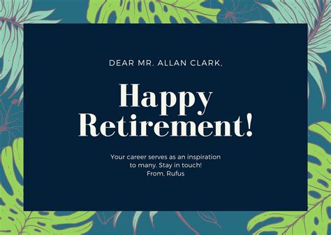 Retirement Cards Free Printable