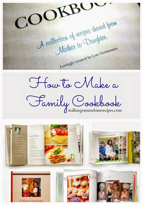 Make a Family Cookbook from Shutterfly| Walking On Sunshine Recipes