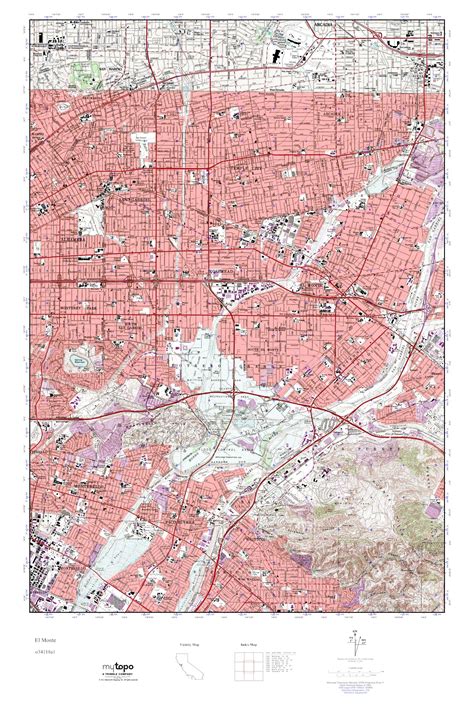 MyTopo El Monte, California USGS Quad Topo Map