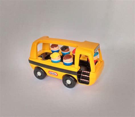 Vintage Little Tikes School Bus With 6 Toddle Tots