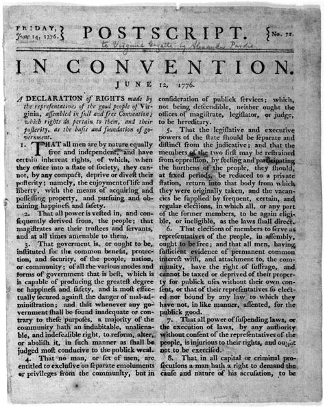 The Virginia Declaration of Rights