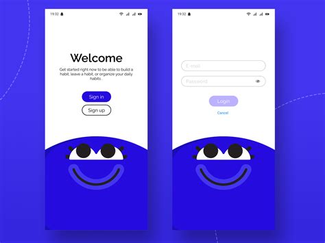 app welcome page by Mahmoud on Dribbble