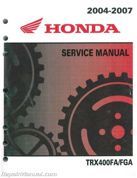 2004-2007 Service Manual Honda TRX400F FourTrax Rancher ATV