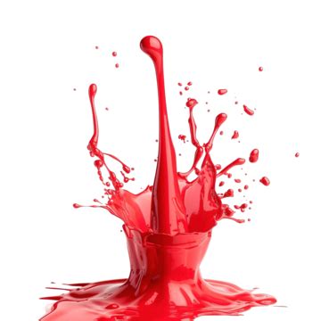 Red Color Sauce Paint Liquid Splash Generative Ai, Red, Color, Sauce PNG Transparent Image and ...