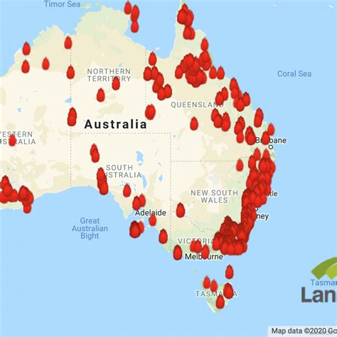 Australia Fires Map Today