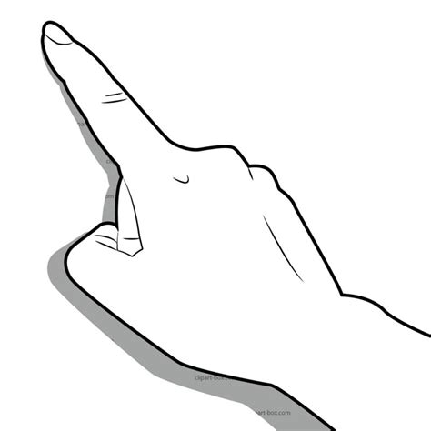 finger black and white - Clip Art Library