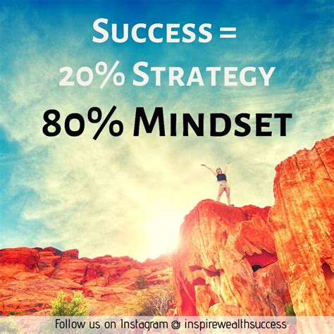 Success = 20% strategy, 80% mindset. | Inspirational quotes motivation ...