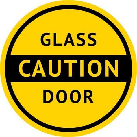 Caution Glass Door Sticker Door Decals, Door Stickers, Bumper Stickers, Sticker Paper, Branding ...