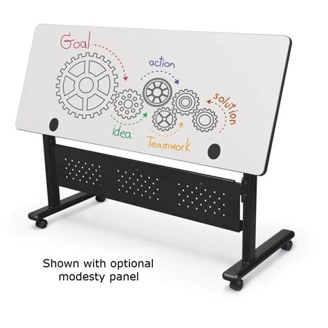 Height Adjustable Sit/Stand Flipper Table with Whiteboard Top - NextGen Furniture, Inc.