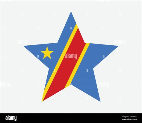 Democratic Republic of the Congo Star Flag. Congolese Star Shape Flag ...