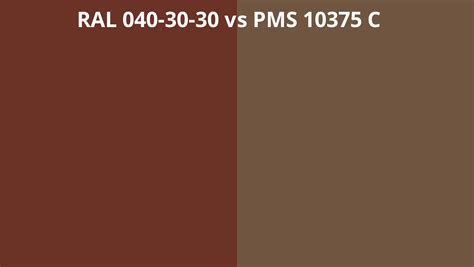 RAL 040-30-30 vs PMS 10375 C | RAL Colour chart UK